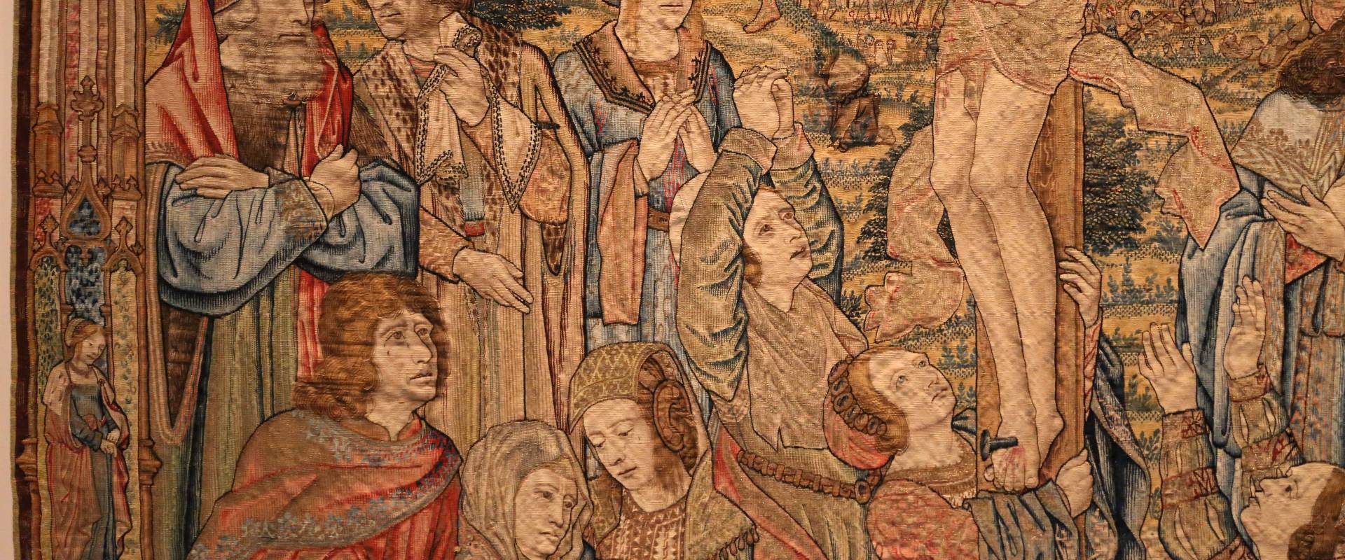 Manifattura fiamminga, arazzo con crocifissone ed episodi della passione, da s, agostino a forlì, 1511-25, 02 foto di Sailko